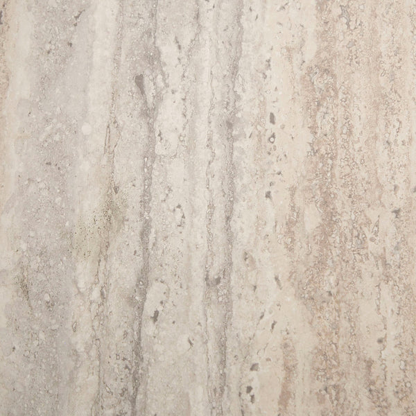 Roma Modern Glass + Faux Travertine Reversible Desk