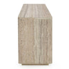 Roma Modern Faux Travertine + Gold File Cabinet