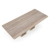 Nova Domus Roma Modern Travertine Rectangular Dining Table Model VGAN-ROMA-DT