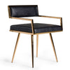 Modrest Rosario Modern Black & Rosegold Dining Chair Model VGVCB879-BLK