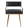 Modrest Rosario Modern Black & Rosegold Dining Chair Model VGVCB879-BLK