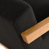 Modrest Rosen Modern Black Fabric & Natural Oak Accent Chair Model VGMF-L3128-BLK