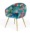 Modrest Roxann Contemporary Floral Velvet Gold Dining Chair Model VGEUMC-9292CH-A-GL-CH