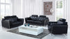Divani Casa Huron Modern Black Leather Sofa Model VGBNS-2230-SOFA-BLK
