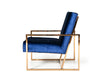 Modrest Samara Modern Blue & Gold Accent Chair Model VGVCB8390A