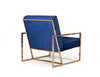 Modrest Samara Modern Blue & Gold Accent Chair Model VGVCB8390A