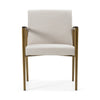 Modrest Sanders Modern Off White Fabric & Brass Dining Chair Model VGGA-6235CH-1-OFF