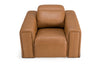 Divani Casa Sandstone Modern Brown Leather Electric Recliner Chair Model VGKV-KM.6120-CHR-BRN