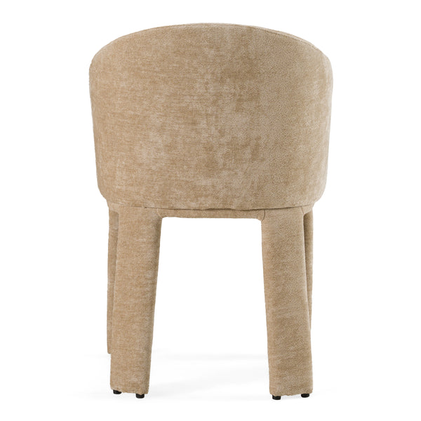 Sarkis Modern Beige Velvet Dining Chair