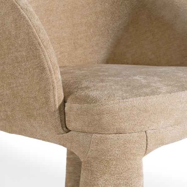Sarkis Modern Beige Velvet Dining Chair