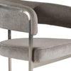Sebastian Modern Grey Fabric + Stainless Steel Dining Chair
