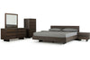 Eastern King Modrest Selma Modern Dark Aged Oak & Concrete Bedroom Set Model VGEDSELMA-SET-EK