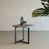 Modrest Sharon Modern Concrete & Black Metal End Table Model VGLBOWEN-LT45-01