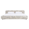 Modrest Shiloh Modern Off White & Black Fabric Bed Model VGEV-B070-WHTBLK