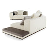 Lamod Siret Modern Ivory Fabric Modular Sectional With Coffee Table Model VGBB-HR-SOFA-IVY