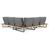 Renava Skaros Outdoor Grey Olefin Fabric & Eucalyptus Sectional Sofa & Coffee Table Set Model VGEF-BOSTON-SEC