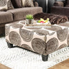 Furniture of America Bonaventura Brown/Pattern Transitional Ottoman Model SM5142BR-OT