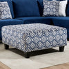 Furniture of America Waldport Navy Transitional Ottoman Model SM5175-OT