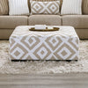 Furniture of America Loughlin Light Brown/Ivory Transitional Ottoman Model SM5193-OT