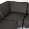 Lamod Italia Soho Italian Left Facing Grey Nirvana Fume Leather Sectional Sofa Model VGDTSOHO-LAF-GRY-SECT-SOFA