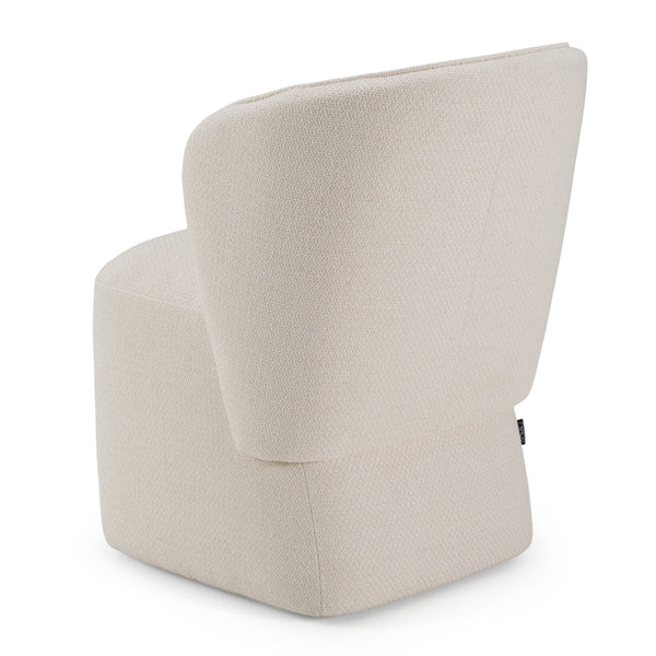 Souza Modern Beige Fabric Swivel Dining Chair