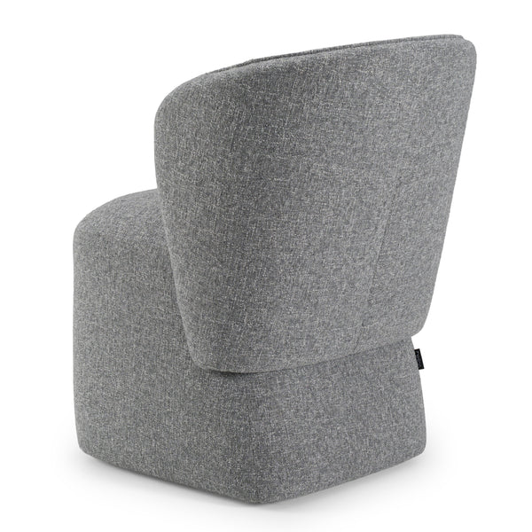Souza Modern Grey Fabric Swivel Dining Chair