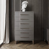 Modrest Splendor Grey High Gloss Slatted Chest Model VGVCJ20256-6H-GRY-CHEST