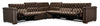 Hooker Furniture Living Room Savion Deux 5 Seat Sectional with Three Power Recliners and Six Power Headrests Model SS435-5PC3-089