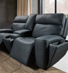 Hooker Furniture Living Room Riverton Power Gliding Console Loveseat with Power Headrest and Lumbar Model SS708-PHLG2C-048