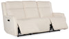 Hooker Furniture Living Room Nelson Zero Gravity Power Sofa with Power Headrest and Lumbar Model SS836-PHZL3-402