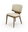 Modrest Stanley Contemporary Beige Leatherette And Walnut Set Of 2 Dining Chair Model VGCS-CH20066-DC