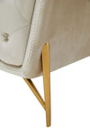 Divani Casa Stella Transitional Beige Velvet Sofa Set Model VGCA2020-BEIGE-SET