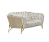 Divani Casa Stella Transitional Beige Velvet Loveseat Model VGCA2020-BEIGE-L