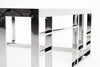 Modrest Stephen Modern Glass & Stainless Steel Square Coffee TableModel VGHB-341E