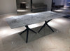 Modrest Stetson Modern White Ceramic & Smoked Ash Dining Table Model VGCSDT-20046-WHT-DT