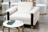 Divani Casa Stratford Modern Off White Fabric Accent Chair Model VGHM-XF530-CHR-IVY