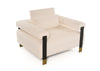 Divani Casa Stratford Modern Off White Fabric Accent Chair Model VGHM-XF530-CHR-IVY