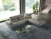 Lamod Italia Sunset Contemporary Italian Grey Leather Right Facing Sectional Sofa Model VGCCSUNSET-RAF-GRY-SECT