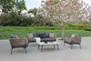 Renava Suntide Outdoor Grey Fabric & Beige Rattan & Grey Acacia Sofa Set Model VGAT-RASF-224