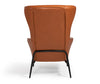 Divani Casa Susan Modern Orange Leatherette Lounge Chair Model VGBNEC-084-ORG