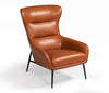 Divani Casa Susan Modern Orange Leatherette Lounge Chair Model VGBNEC-084-ORG