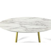 Modrest Swain Modern Faux Marble & Gold Round Dining Table Model VGFHFDT8004