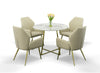 Modrest Swain Modern Faux Marble & Gold Round Dining Table Model VGFHFDT8004