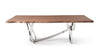 Modrest Addy Modern Walnut & Stainless Steel Dining Table Model VGVCT1301S-24