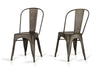 Elan Modern Rust Metal Dining Chair (Set Of 2) Model VGCBT-5816-RUST