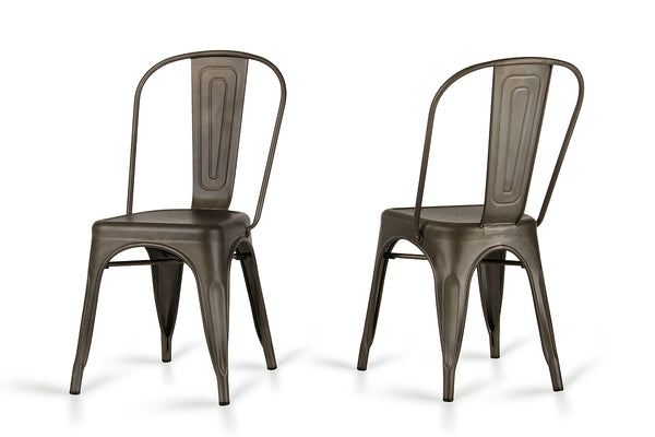 Elan Modern Rust Metal Dining Chair (Set Of 2) Model VGCBT-5816-RUST