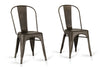 Elan Modern Rust Metal Dining Chair (Set Of 2) Model VGCBT-5816-RUST