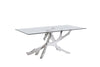 Modrest Legend Modern Glass & Stainless Steel Dining Table Model VGVCT8111-STL