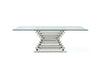 Modrest Crawford Modern Rectangular Glass Dining Table Model VGVCT8909-L