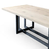 T8963 Sample Natural Oak + Black Metal Dining Table